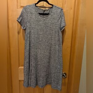 GAP Women's Mini Dress in Heathered Blue and White